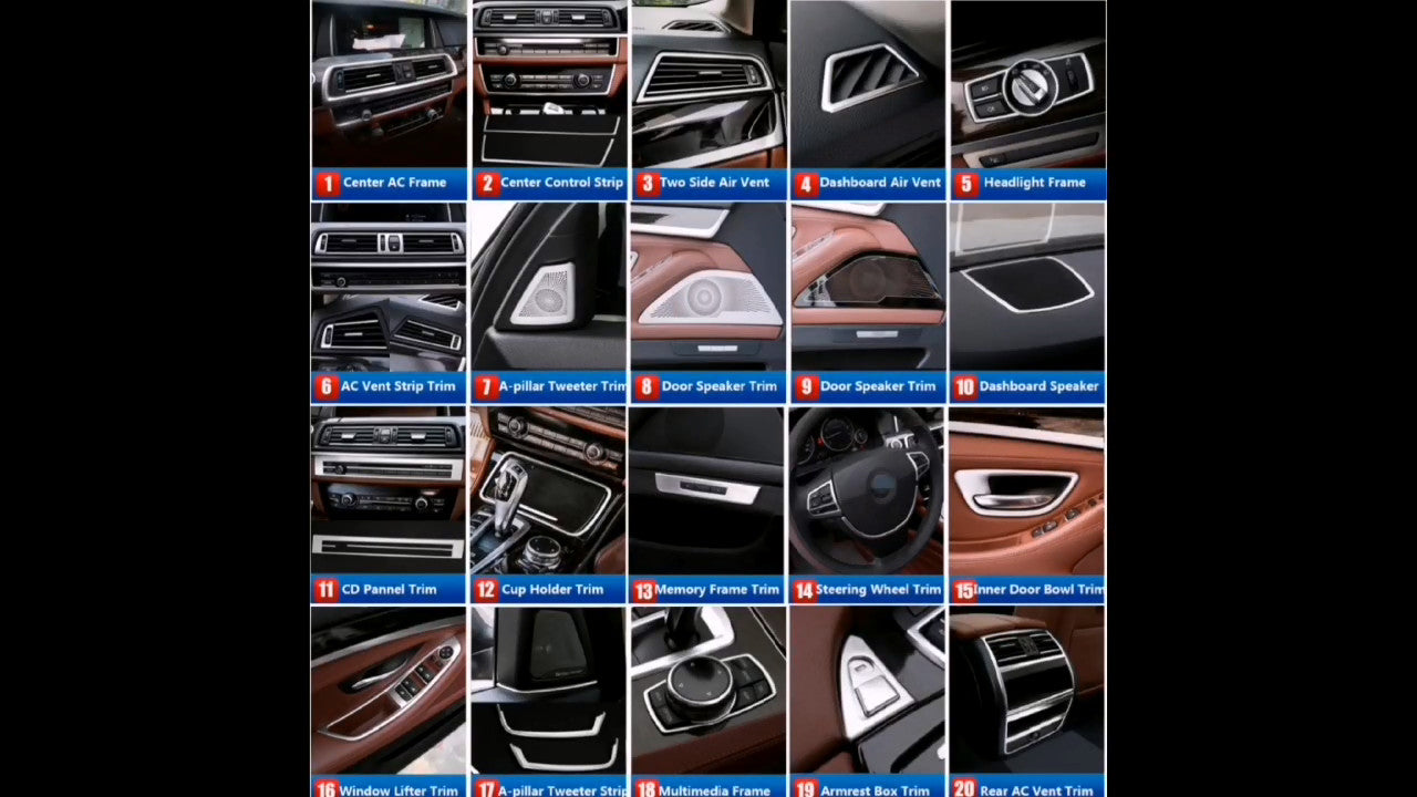 for BMW 5 7 Series F10 F07 F06 F01 Car Ignition Start Stop Button Cover Stickers