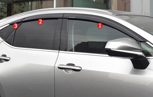 for Lexus NX250 350H 450h 22-24 Window Visor Vent Sun Rain Guard Black Deflector