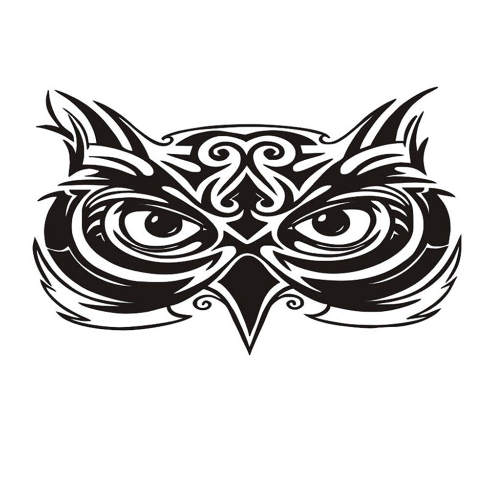 1PCS Car Truck SUV Hood Side Body Vinyl Black Owl Decal Emblem Cool Logo Sticker