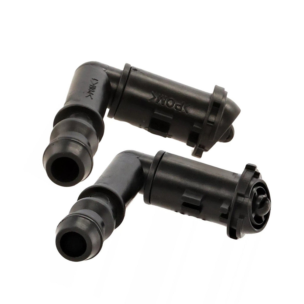 Set of 2 For CTS 2008 2009 Headlight Washer Fluid Jet Black Plastic Left+Right