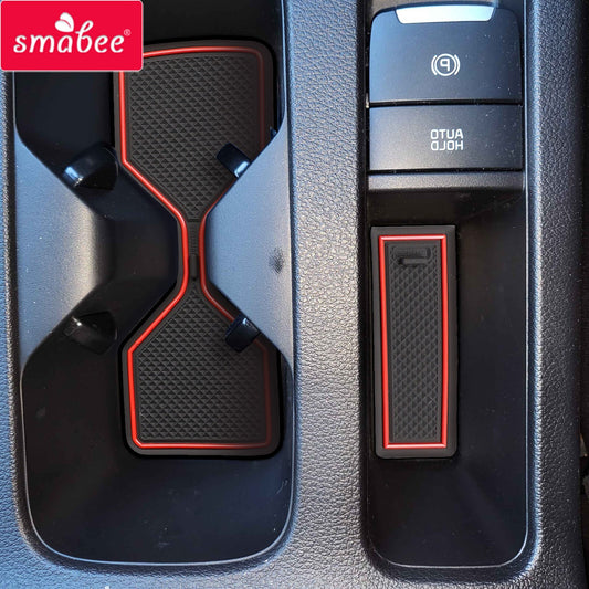 Gate Slot Mat for Kia Cerato K3 FORTE 2021 ~ 2024 GT Cup Pad Car Accessories RED