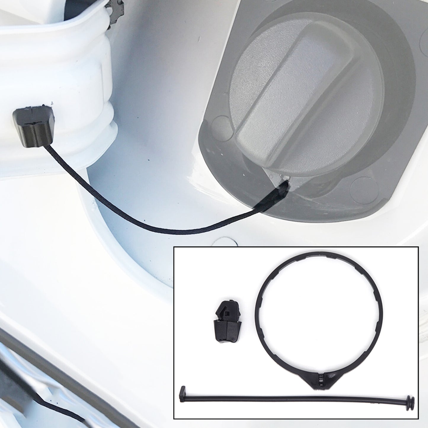 Fuel Tank Petrol Cap Filler Cord Tether Rope Ring Strap Band for Honda CR-V HR-V
