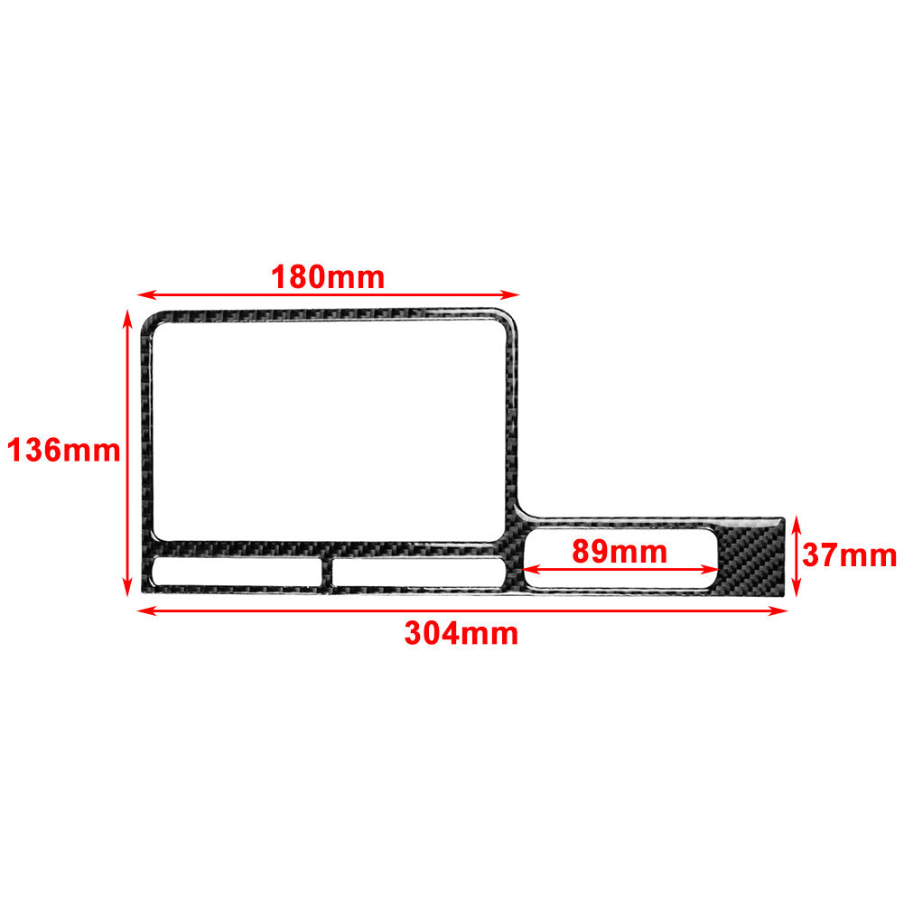RHD Car Auto GPS Navigation Panel Cover Trim for Nissan GTR R35 2008-2016 Red