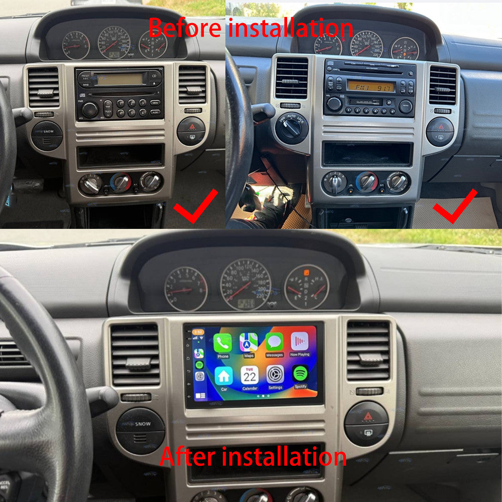 for Nissan for X-trail 2002-2011 Stereo 7inch CarPlay Android Car Radio GPS Screen