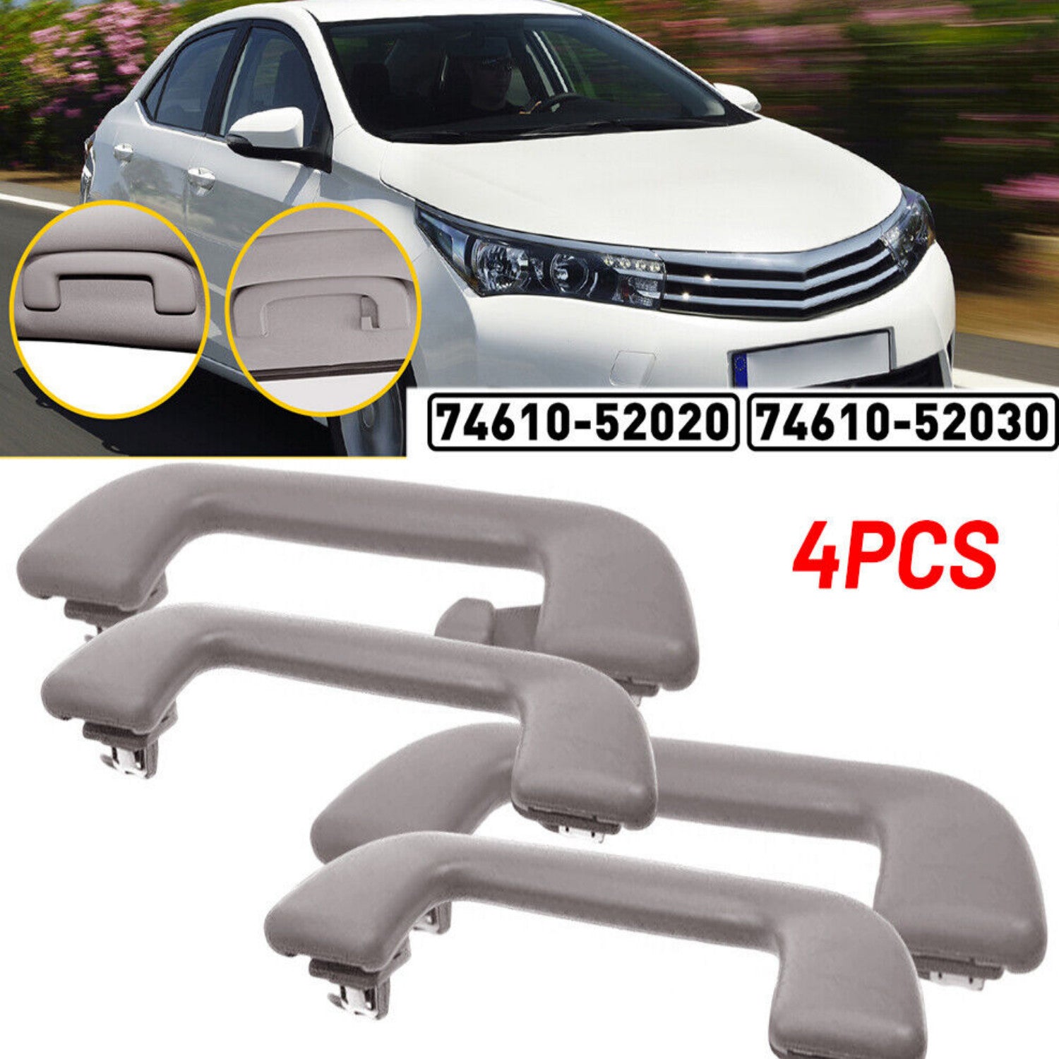 4PCS Front  Rear Inner Roof Ceiling Pull Handle Grab for Toyota for Camry 1995-2017