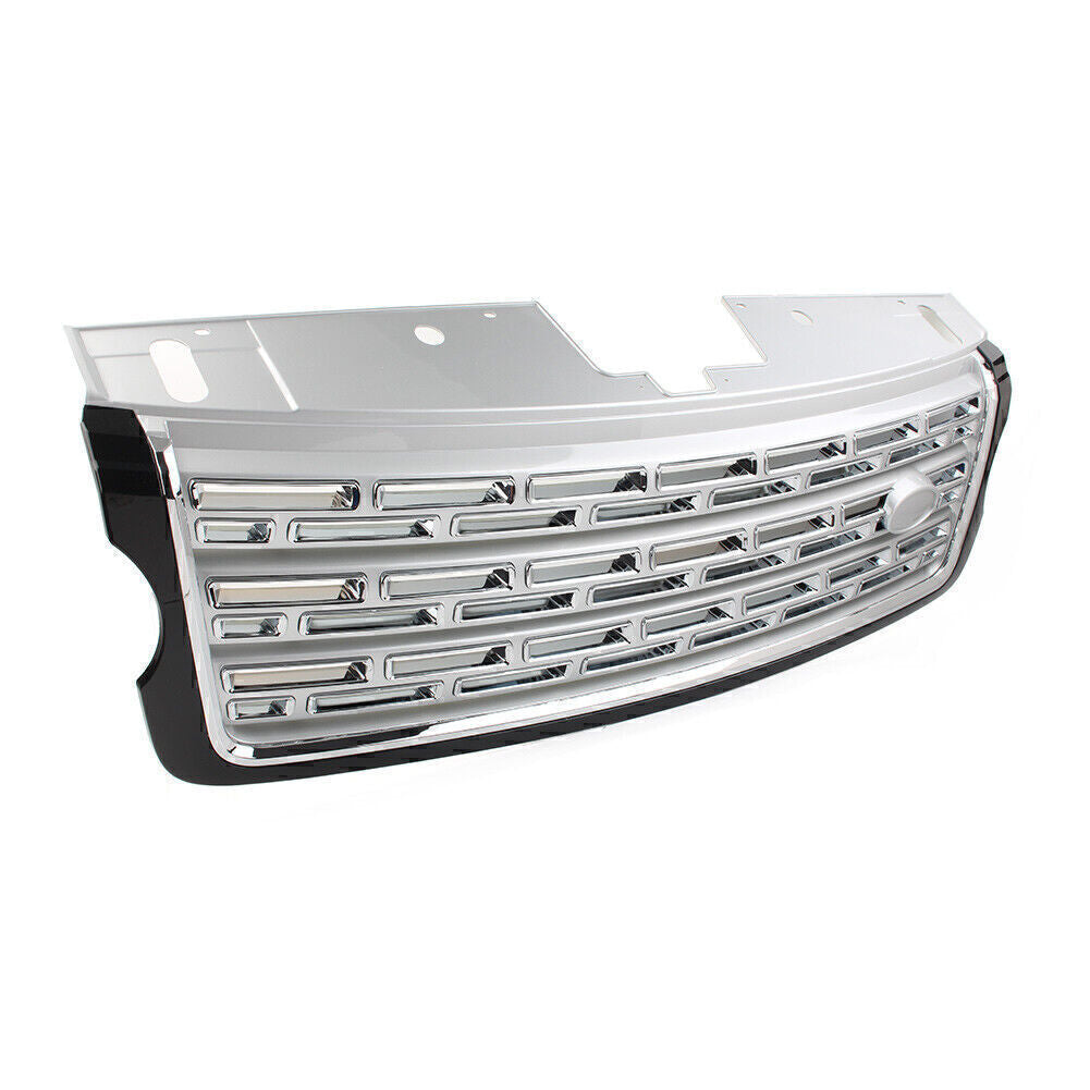 Front Bumper Upper Grille Grill Black+Silver for Land Rover for Range Rover 2013-17