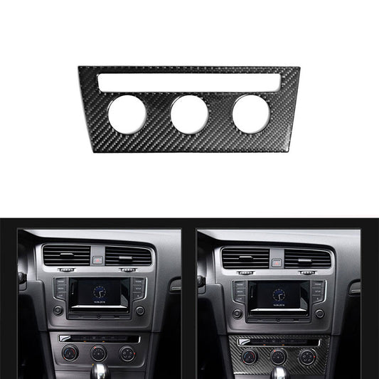 Carbon Fiber Conditioner Switch Trim Cover Type A for VW for Golf 7 2013-2017