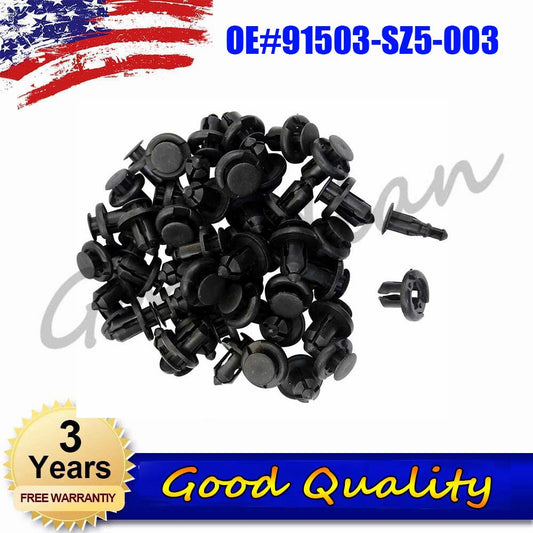 100x Clips Fastener Bumper Hood Fender Guard Retainer 91503-SZ5-003 for Acura