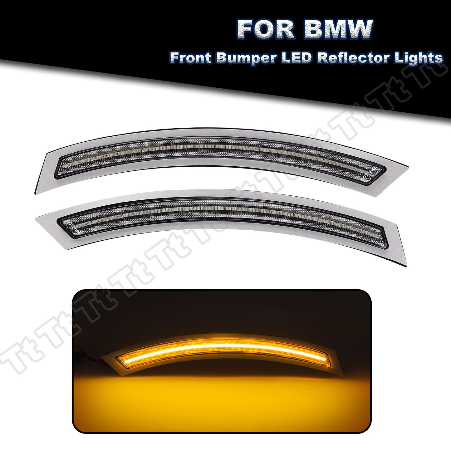 Suitable for 2014-18 for BMW X5 M F15 F85 LED front bumper side marker reflector lights (transparent)