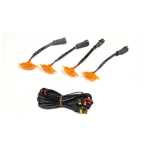 4x Yellow Front Grille LED Amber Light Style Cover for Ram 1500 2019-21