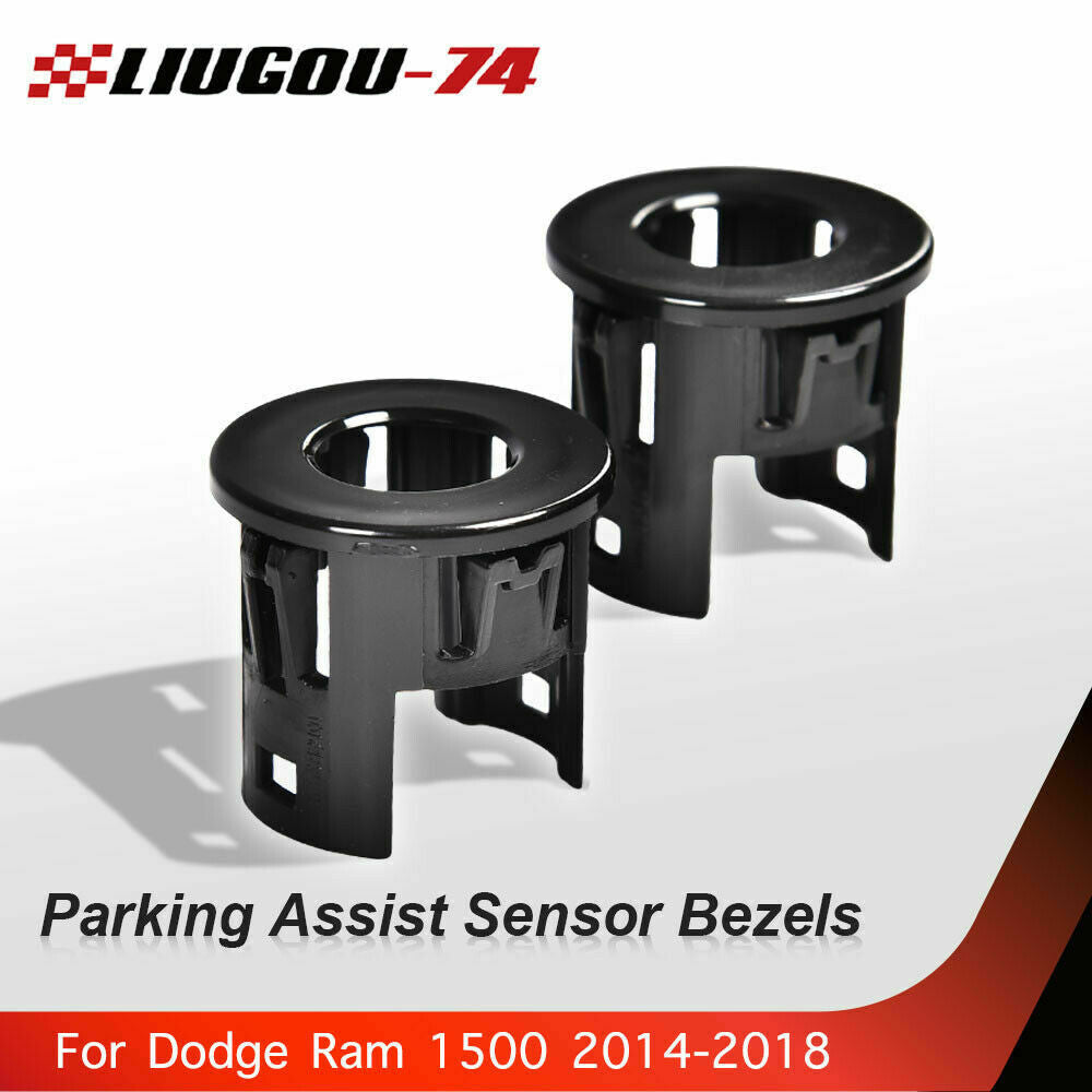 2-Pack Parking Assist Sensor Frames for Dodge for Ram 1500 14-18 Exterior Front/Rear