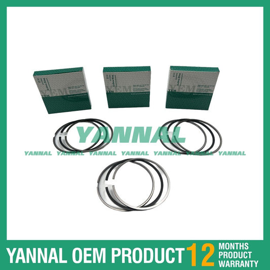 3-piece piston ring STD for Yanmar 3TN66 engine, 332, 415, and F915 tractors.