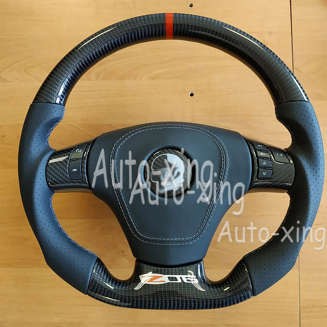 C6 Carbon fiber Button Cover for Corvette Steering Wheel Trim 2006-2013 Replace