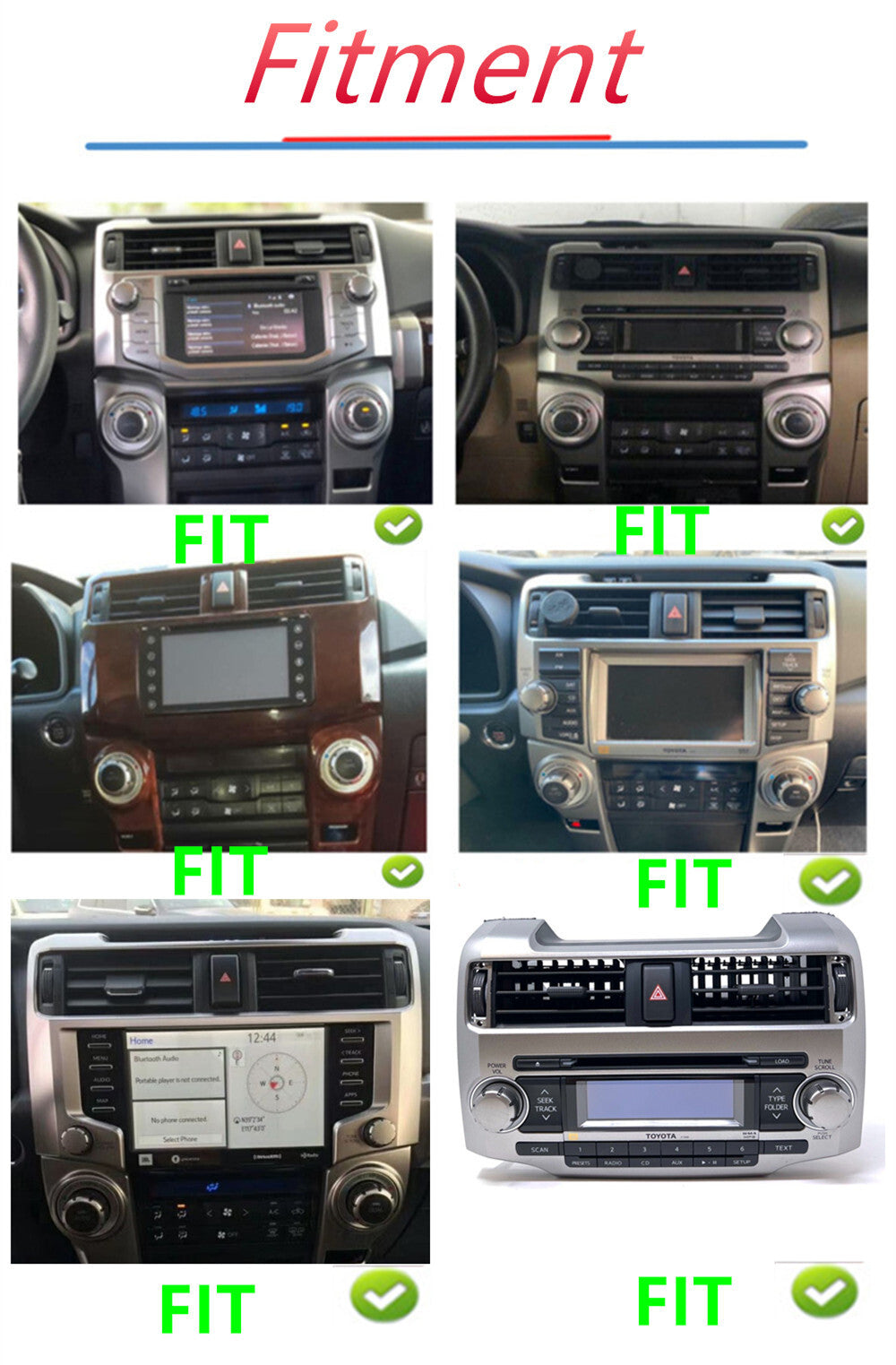 9in Android Car Radio Multimedia Player Stereo Fit for Toyota 4Runner 2010-2023