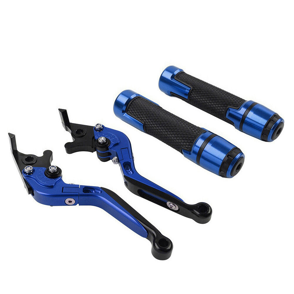 Folding Extendable Brake Clutch Levers Handlebar Grip Set FIT for Suzuki GSXR600/750