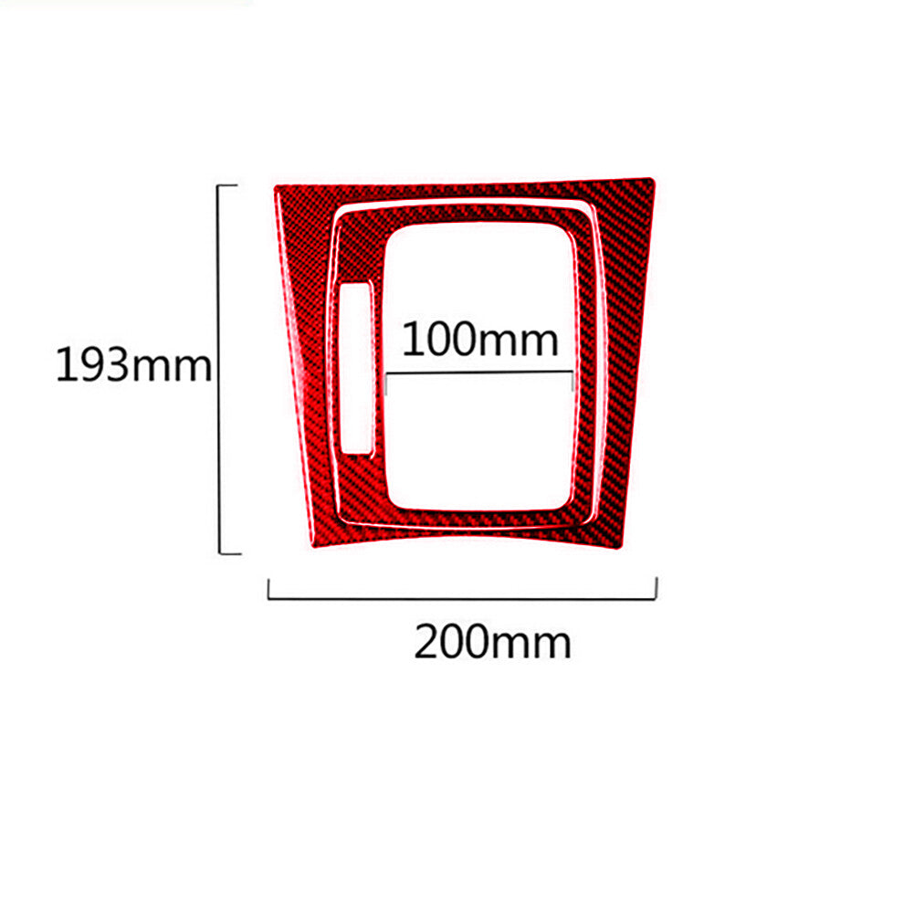 2X Red Carbon Fiber Gear Shift Trim for Mercedes-Benz C Class W204