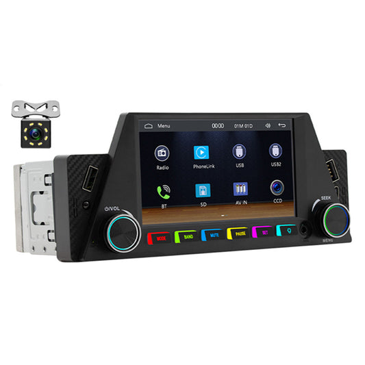 4.7in 1Din For Apple CarPlay Android Auto Car Stereo Radio Bluetooth Camera