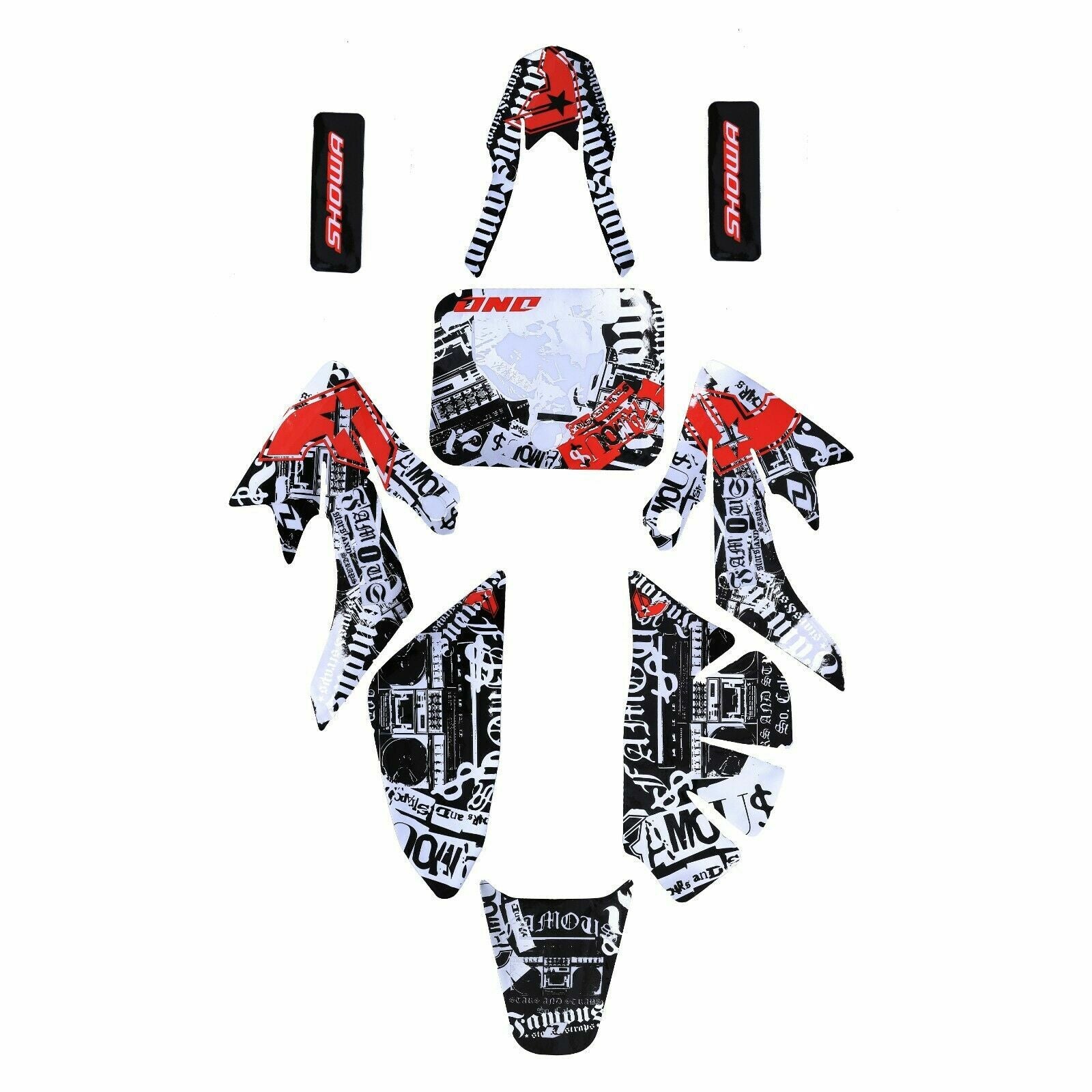 Plastic mudguards + graphic kit for CRF50 XR50 Taodao SSR 110cc 125cc Pit bikes