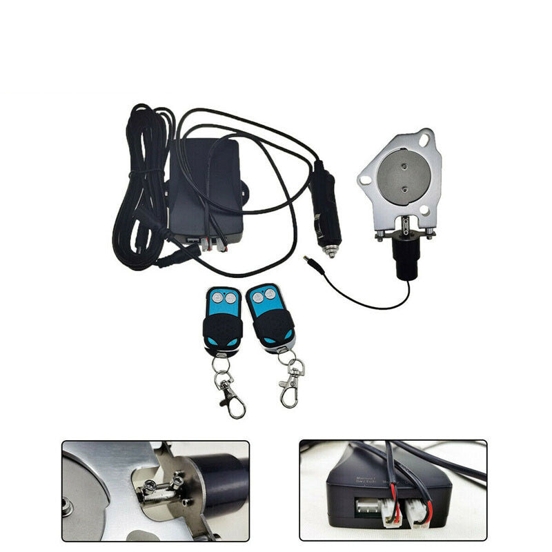 3-inch Stainless Steel Electric Exhaust Valve Control Motor Kit with Wireless Remote Control