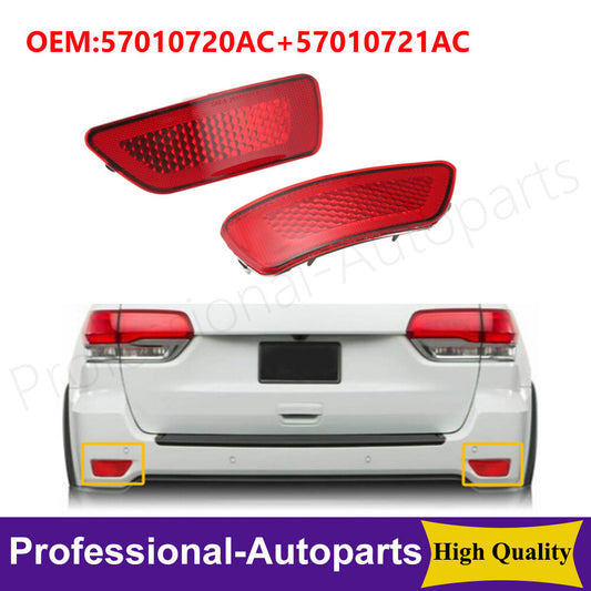 1 pair of rear left + right bumper reflectors for Jeep Grand Cherokee compass