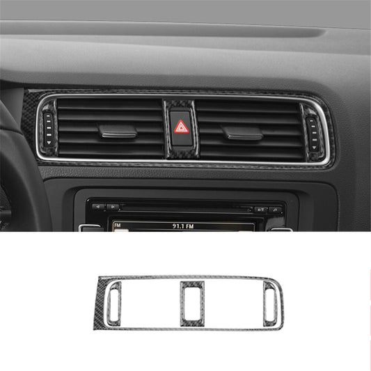 Carbon Fiber Center Air Vent Cover Trim for Volkswagen for Jetta Sedan 2011-2014