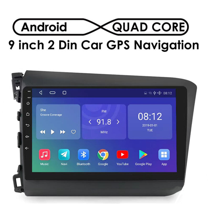 Multimedia Car Stereo FM Radio Android Video Navigation GPS for Civic 2012-2015