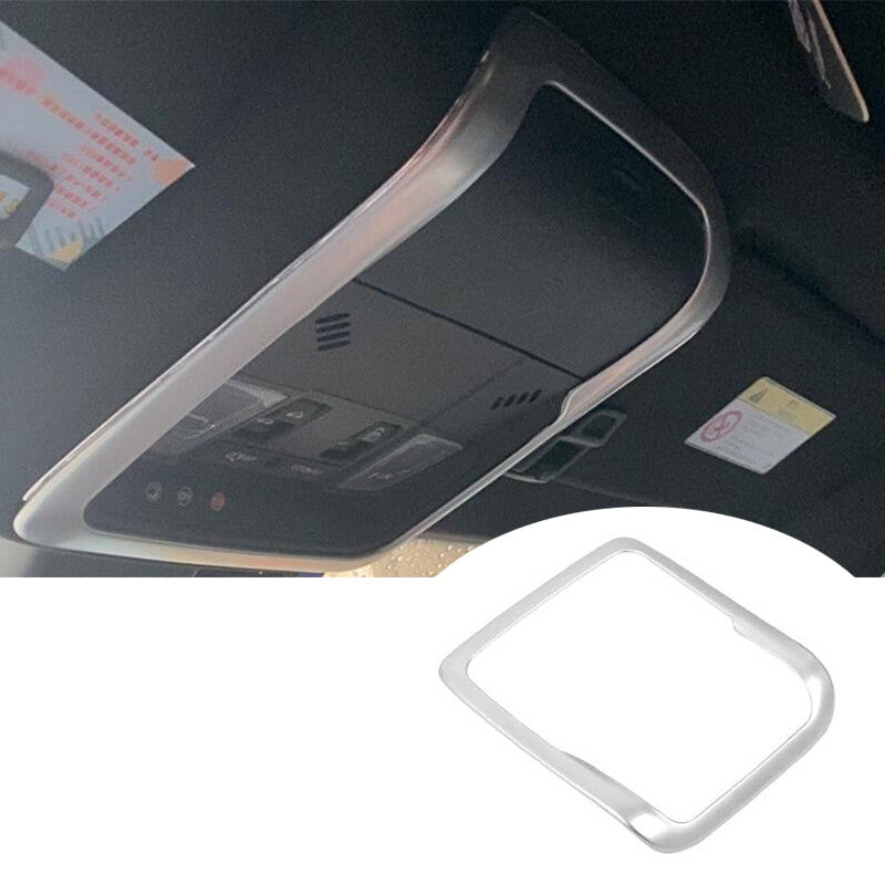 for Cadillac XT6 2020-2022 Matte Silver Front Reading Light Lamp Frame Trim lamp