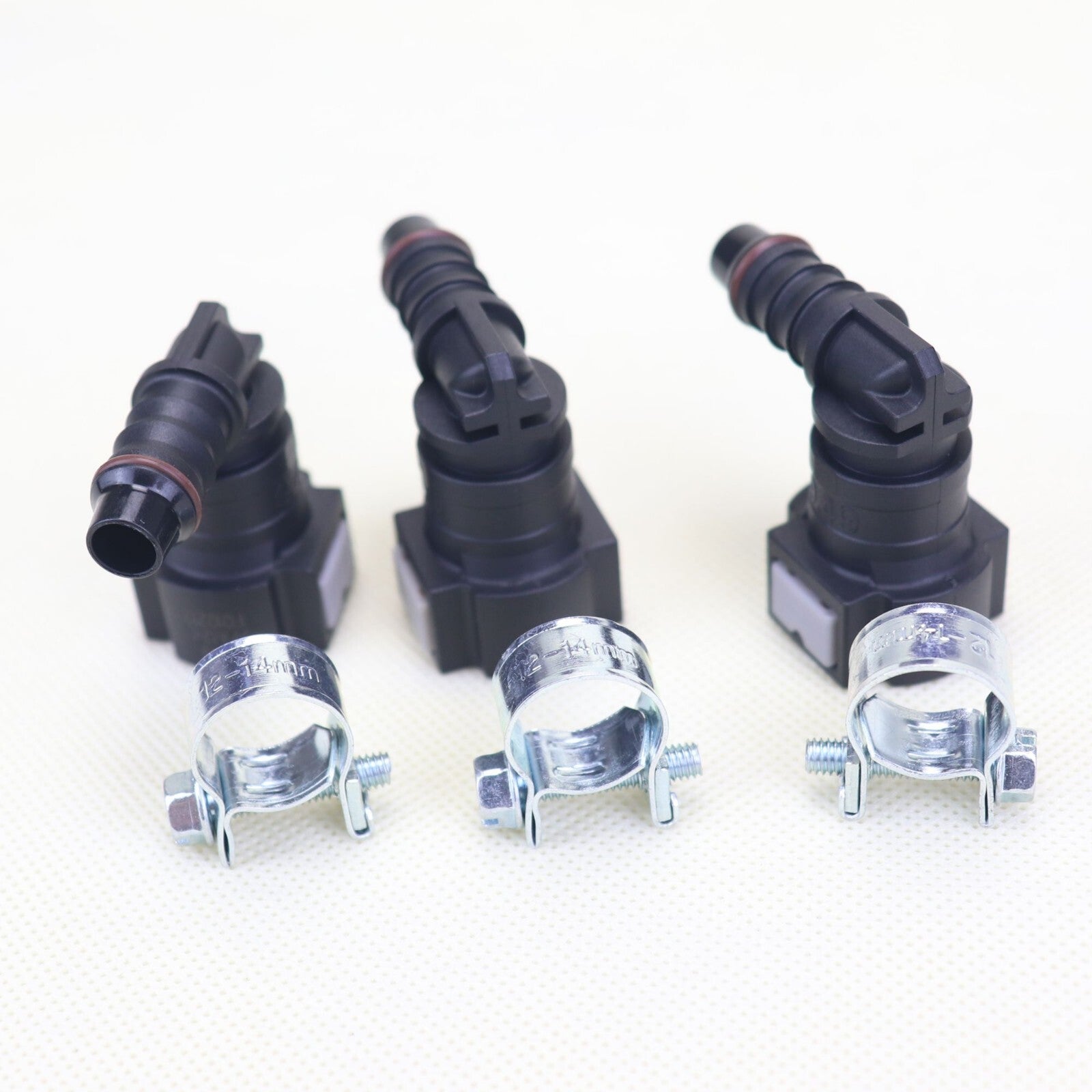 3-pack 90 Deg elbow SAE 9.49 fuel line quick release connector nylon hose ID 5/16
