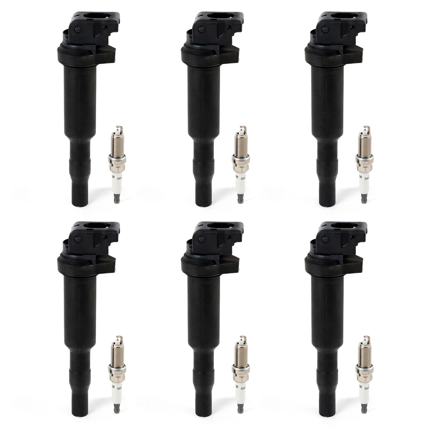 6Pcs Ignition Coil  Iridium Spark plugs for BMW 320i 325i 528i 535i X5 X3 UF592
