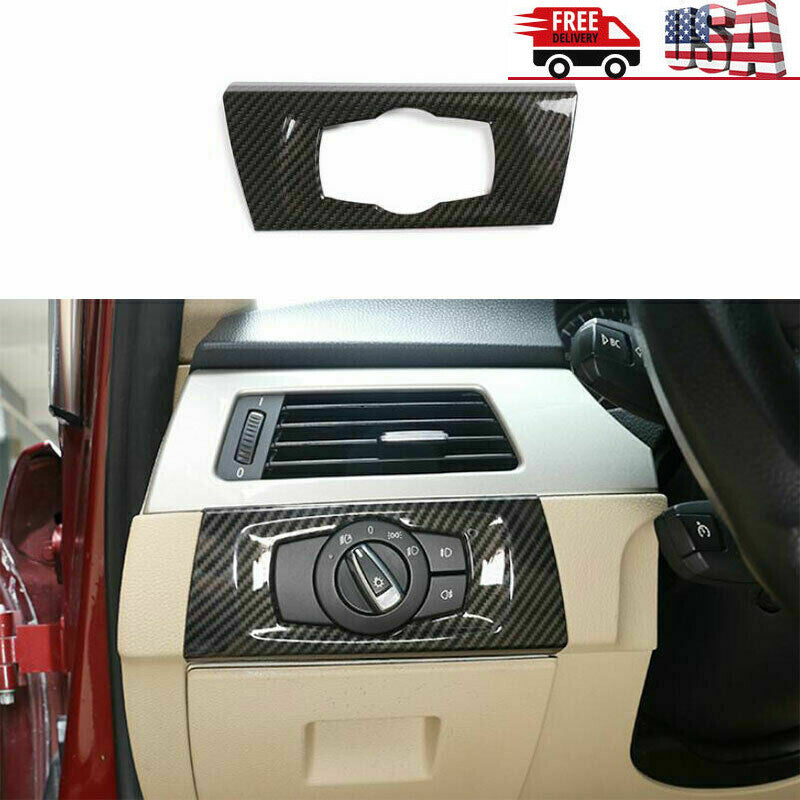 Carbon Fiber ABS AC Knob internal frame cover trim for Jaguar for F-Type 13-24