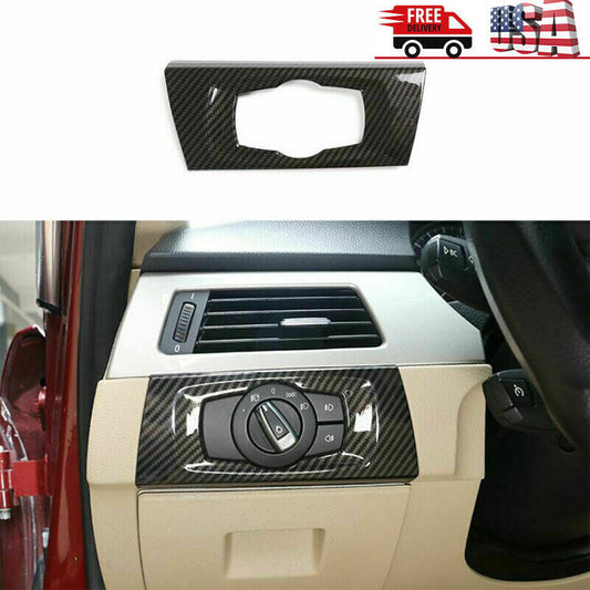 Carbon Fiber ABS AC Knob internal frame cover trim for Jaguar for F-Type 13-24