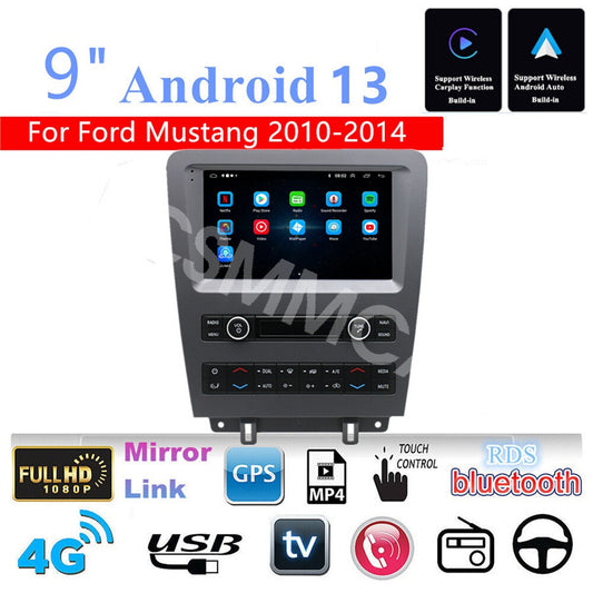 9 Android 13 Car Stereo Radio For Apple Carplay Fit For 2010-2014 for Ford for Mustang
