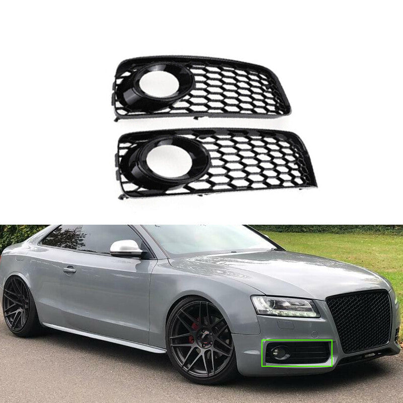 Front Bumper Fog Light Lamp Cover 1 Pair for Audi A5 S-Line S5 B8 RS5 2008-2012