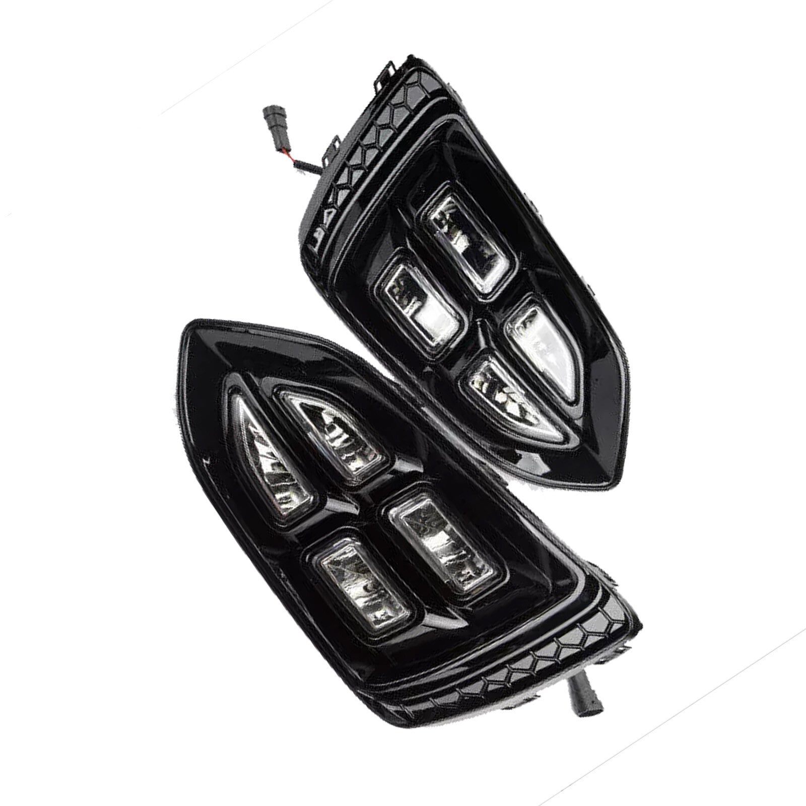 2Pcs for Hyundai Accent Front Bumper Fog Lamp Modified LED Light DRL 2018-2022