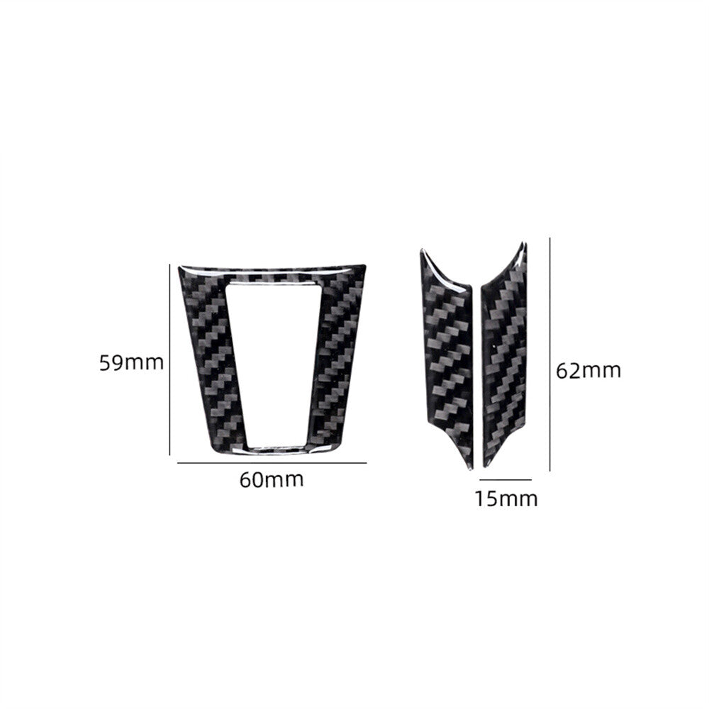 3¡ÁCarbon Fiber Steering Wheel Lower U-Shaped Panel Cover for Jaguar XF 2009-2011