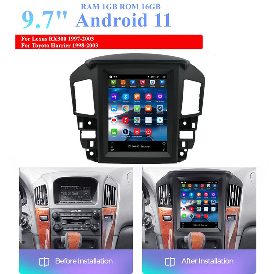 9.7 Android 11 Stereo Radio GPS Player For 1997-2003 for Lexus RX300 for Toyota Harrier