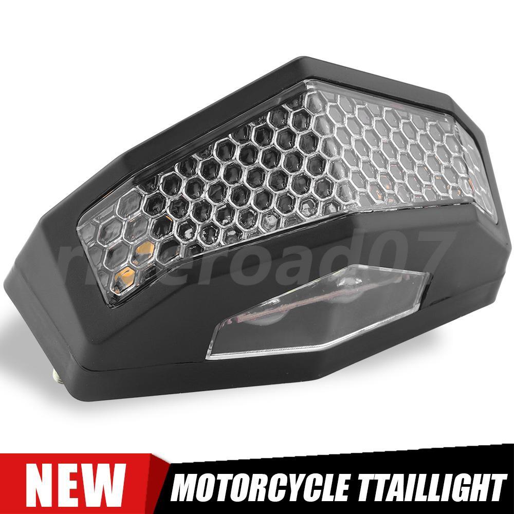 Motorcycle LED Turn Signal Rear Brake Stop Tail Light License Plate Universal US