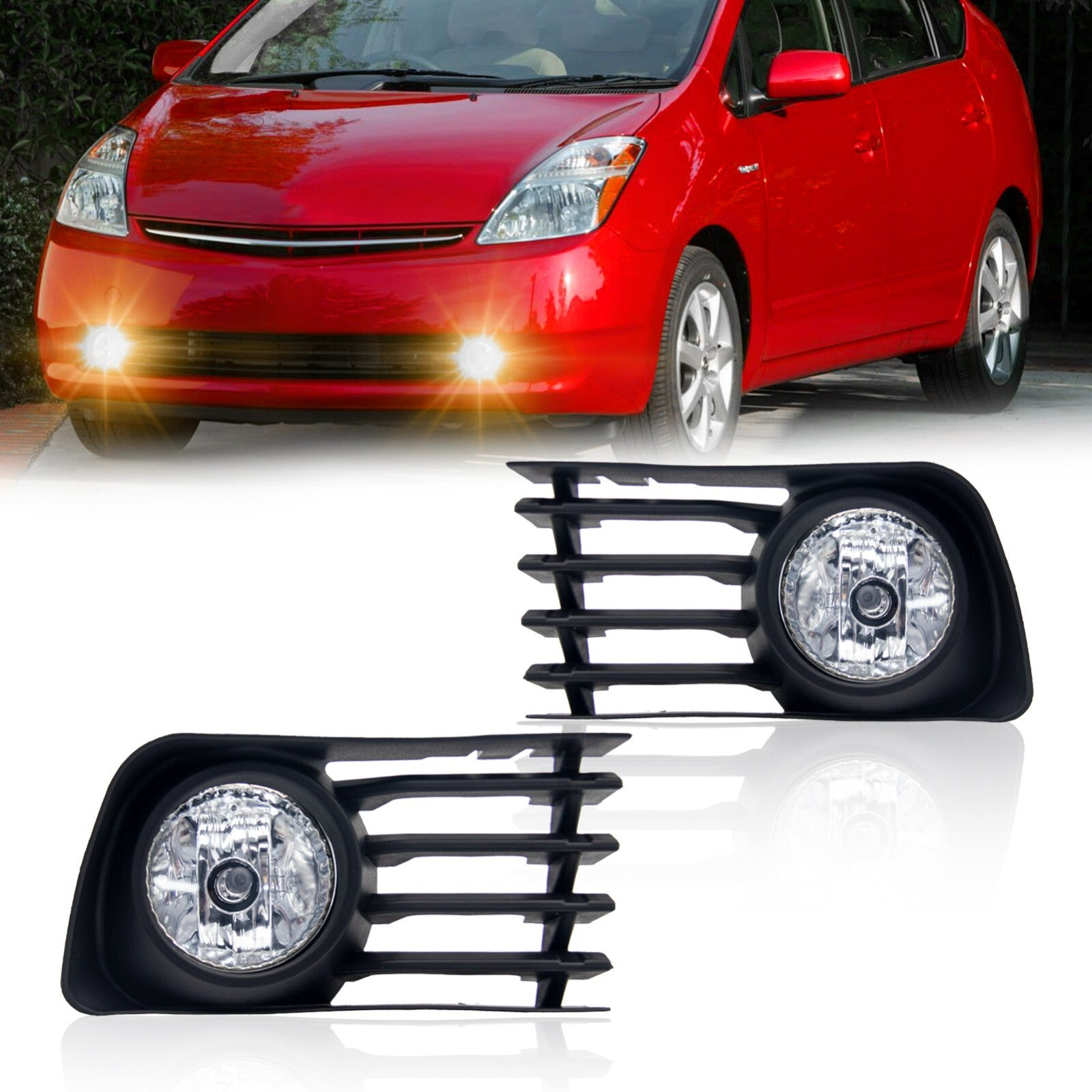 for Toyota Prius 2004 - 2009 L+R Fog Light Assembly Replacement Parts