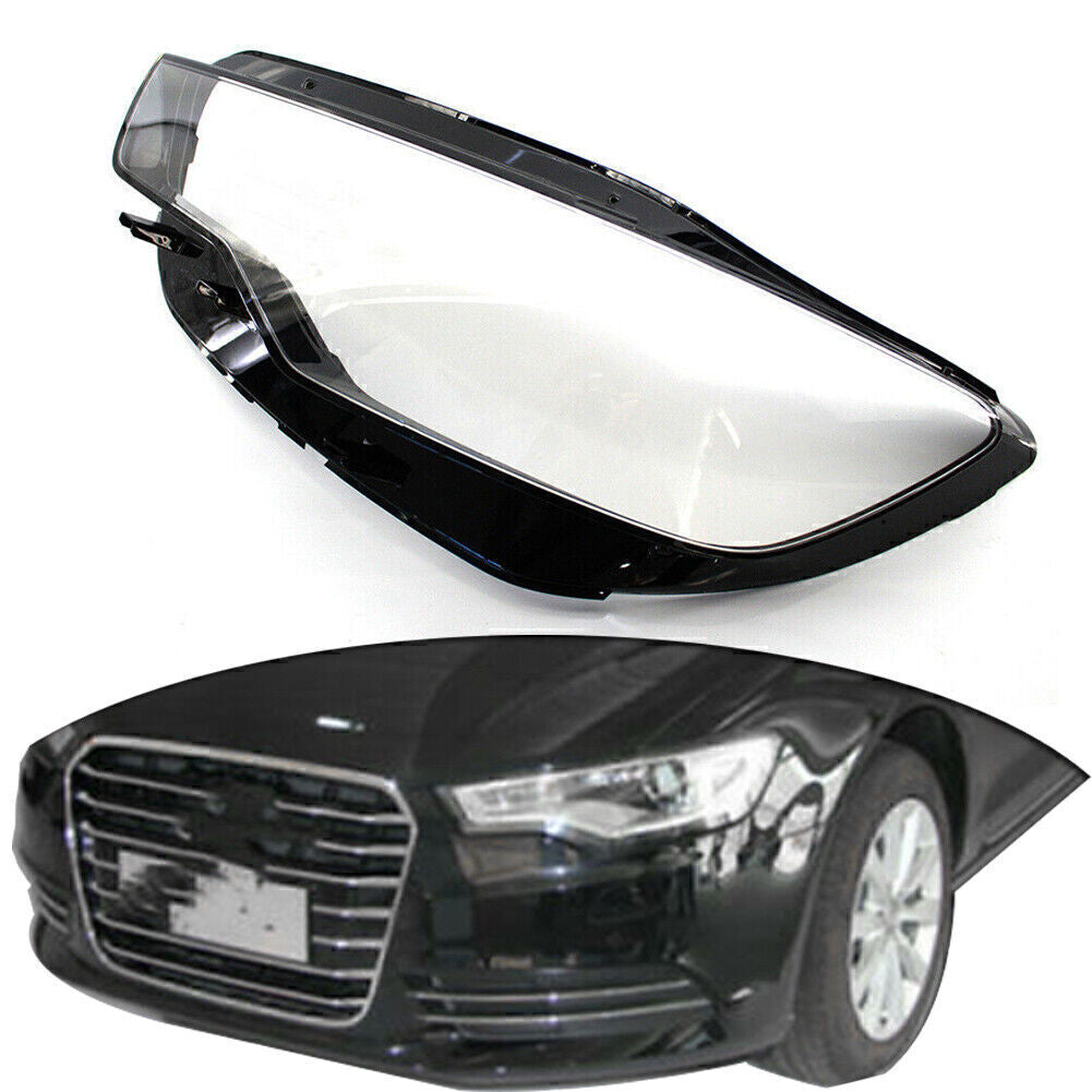 Headlight Lens Cover Headlamp Lens Shell Left Side for Audi A6 C7 2016 2017 2018