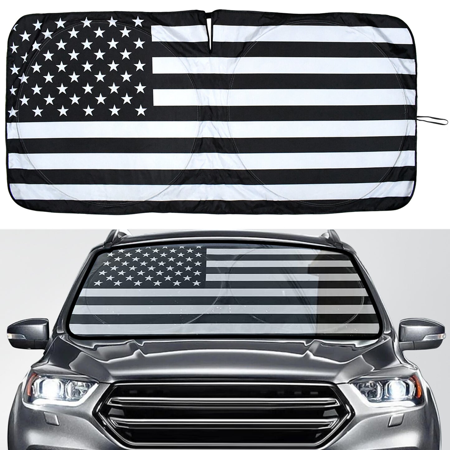 for Nissan Accessory US Flag Car Windshield Sun Shade Reflective UV Visor Cover