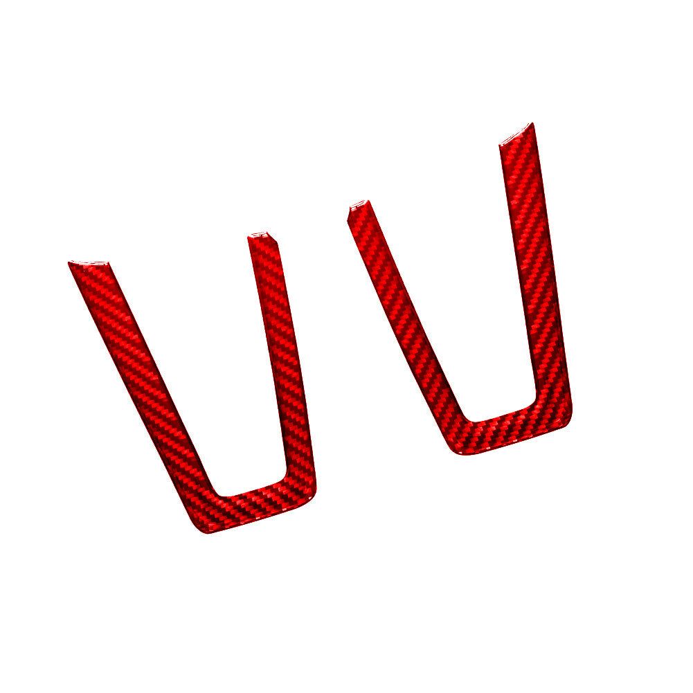 2X Red Carbon Fiber for Seat Handle Outer Frame Cover Trim for Ford Ranger 2019-2022