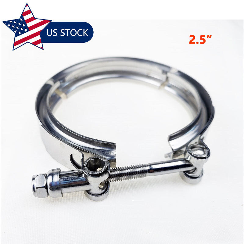 2.5 Universal Stainless Steel V-Band Clamp for Turbo Downpipe Exhaust Pipe