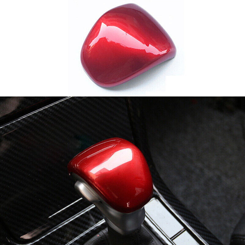for Kia Forte 2019-2021 Red Inner Central Console Gear Shift Knob Cover Trim Cap