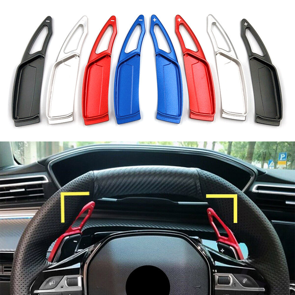 Alu Steering Wheel Shift Paddle Shifter Extension Fit for Peugeot 3008 5008 GT 17-19