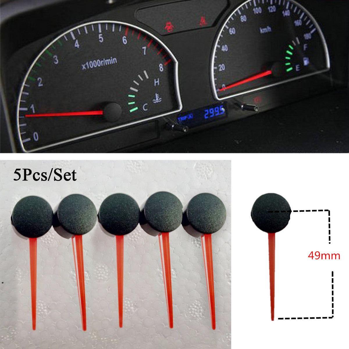 49MM Length Universal Auto Car Motorcycle Speedometer Needles Pointers Plastic