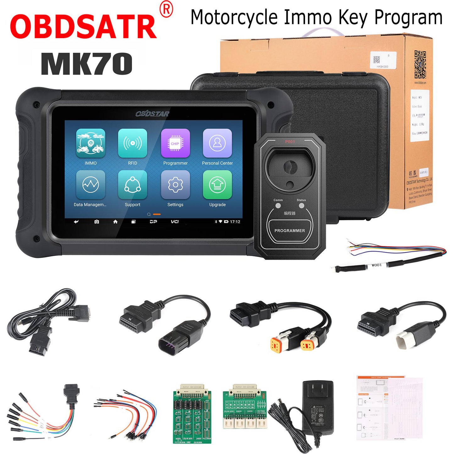 OBDSTAR MK70 Motorcycle Key Progarmmer Odo/meter Calibration by Bench OBD for DUCATI