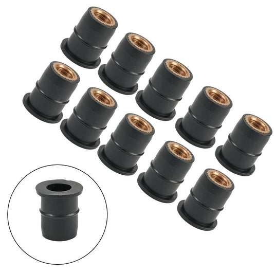 10PCS / KIT-Universal Rubber Nuts M6 Neoprene Nuts Damper Panel Fixing 6mm