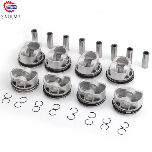 8 Pistons  Rings Set for BMW M760i 550i 750i X5 F01 F02 F03 E71 E70 N63 4.4L V8