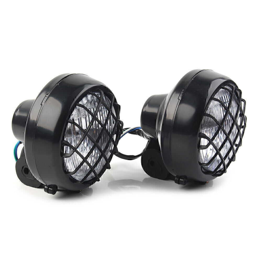 2pcs Grills Headlights w/Lens Fit for Yamaha Banshee 1987-2006 Warrior 350 motor