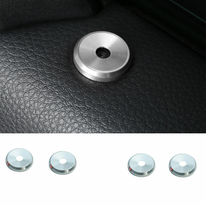 Silver aluminum alloy interior door lock ring trim suitable for Porsche for Panamera 2010-16